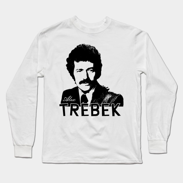 Alex Trebek Portrait Long Sleeve T-Shirt by Anv2